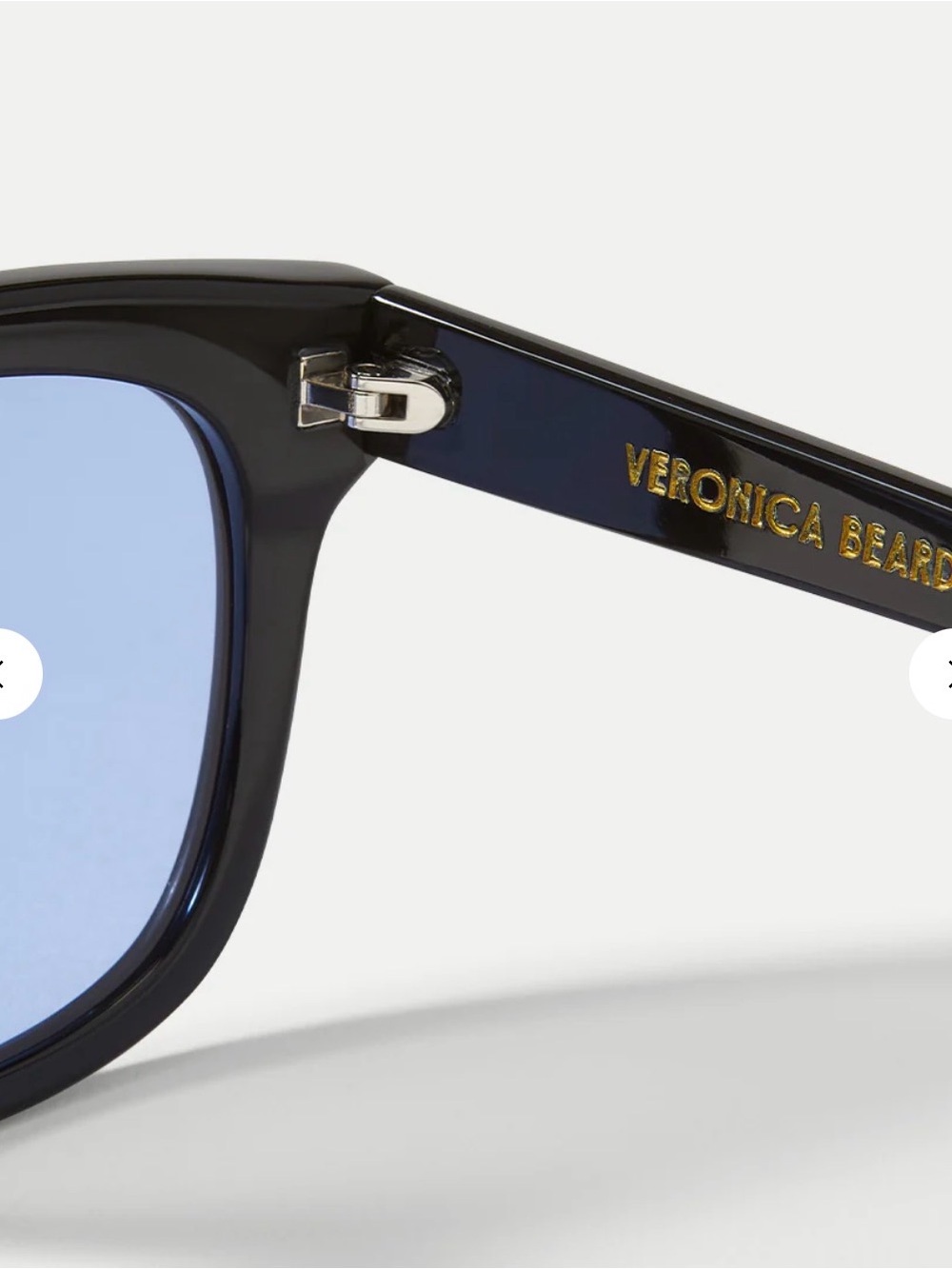 Veronica Beard NWT Jane Sunglasses Black Frames Blue Lenses Selima Optique $298 - Picture 5 of 6